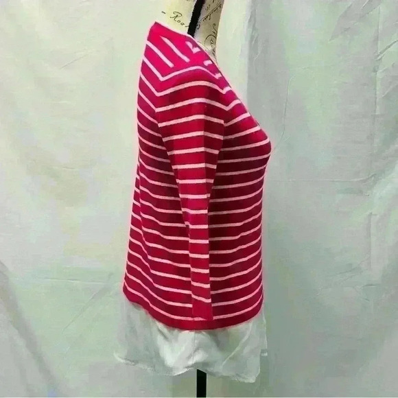 Karl Lagerfeld Paris Pink and White Sweater - Picture 5 of 9